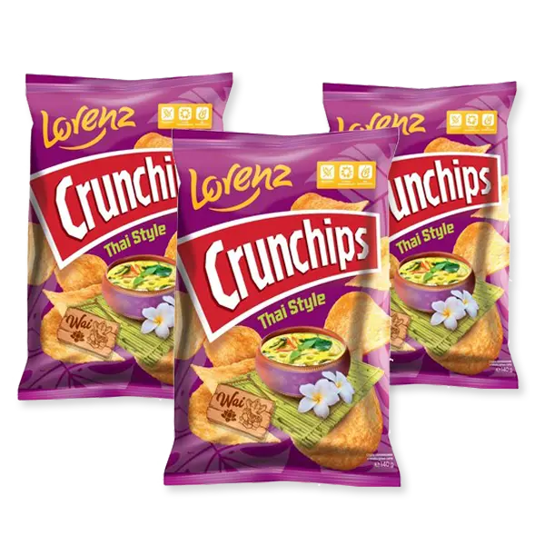 Crunchips Thai Style Chipsy o smaku green curry 140g