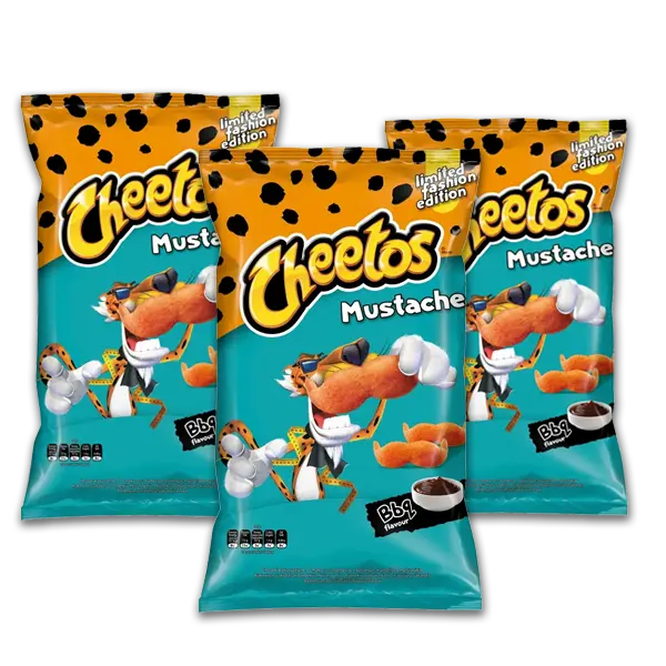 Cheetos mustache chrupki kukurydziane o smaku sosu barbecue 160g