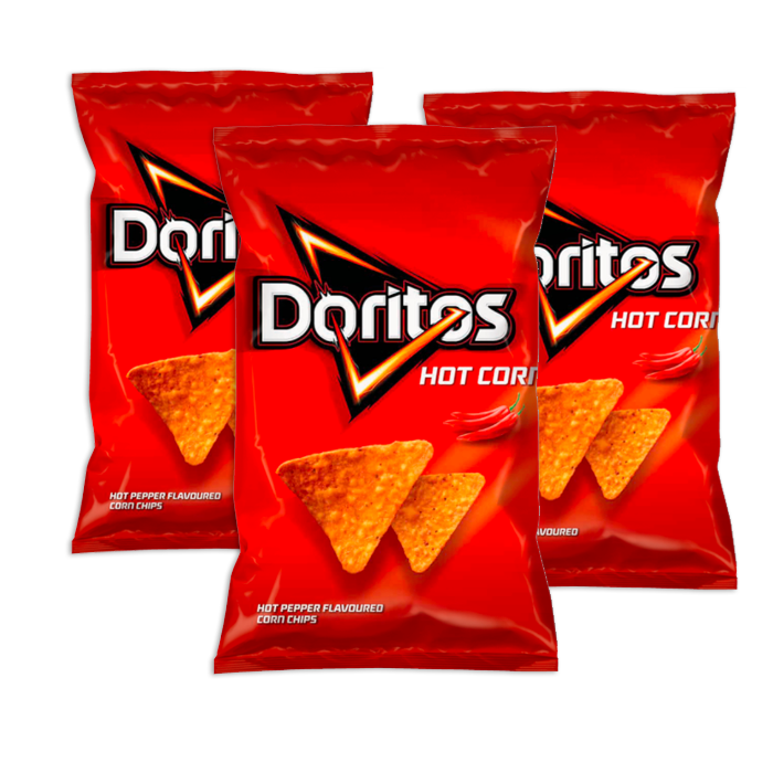 Doritos Hot Corn Chipsy kukurydziane ostra papryka 100g